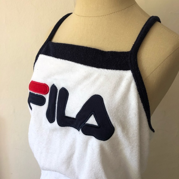 SOLDFila Spellout Terry Cloth Criss Cross Back Rom - Picture 5 of 8